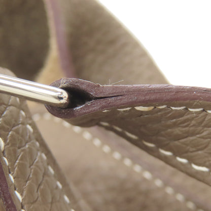HERMES Picotin Lock MM Etoupe SilverHardware Handbag Taurillon Clemence Ladies [Used]