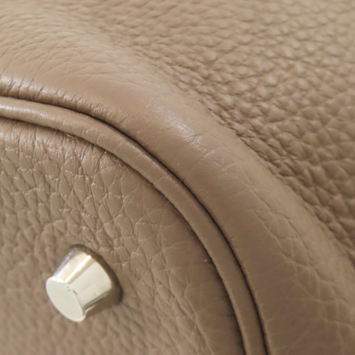 HERMES Picotin Lock MM Etoupe SilverHardware Handbag Taurillon Clemence Ladies [Used]