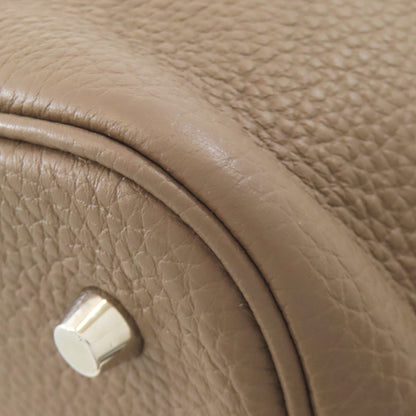 HERMES Picotin Lock MM Etoupe SilverHardware Handbag Taurillon Clemence Ladies [Used]