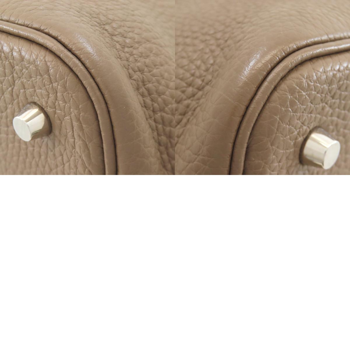 HERMES Picotin Lock MM Etoupe SilverHardware Handbag Taurillon Clemence Ladies [Used]