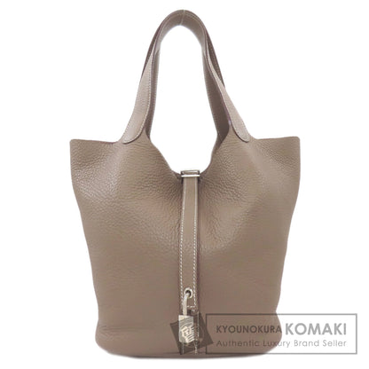 HERMES Picotin Lock MM Etoupe SilverHardware Handbag Taurillon Clemence Ladies [Used]
