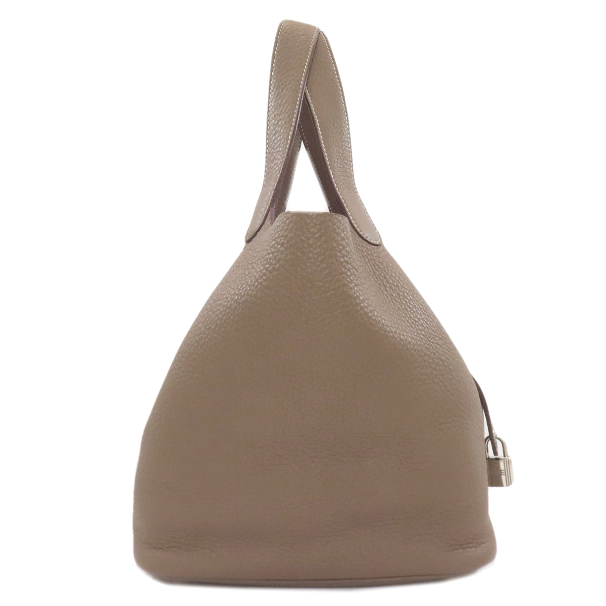 HERMES Picotin Lock MM Etoupe SilverHardware Handbag Taurillon Clemence Ladies [Used]