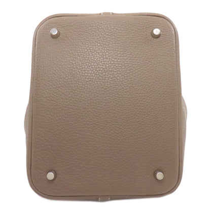 HERMES Picotin Lock MM Etoupe SilverHardware Handbag Taurillon Clemence Ladies [Used]