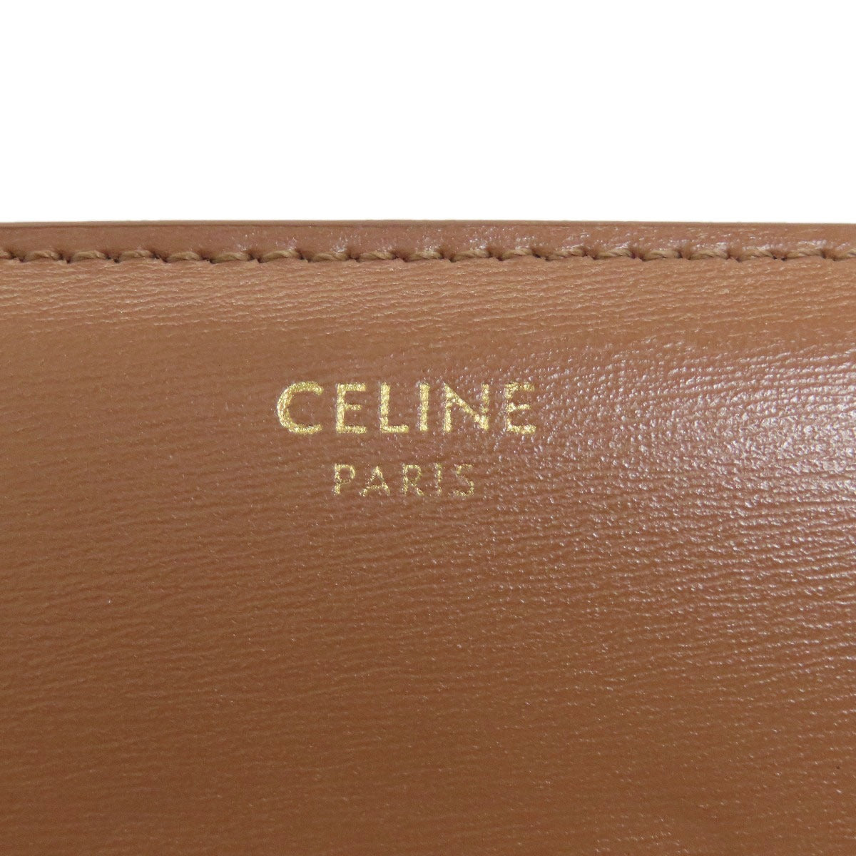CELINE Macadam Tri-fold Wallet Bifold Wallet with Coin Pocket Leather Ladies [Used]