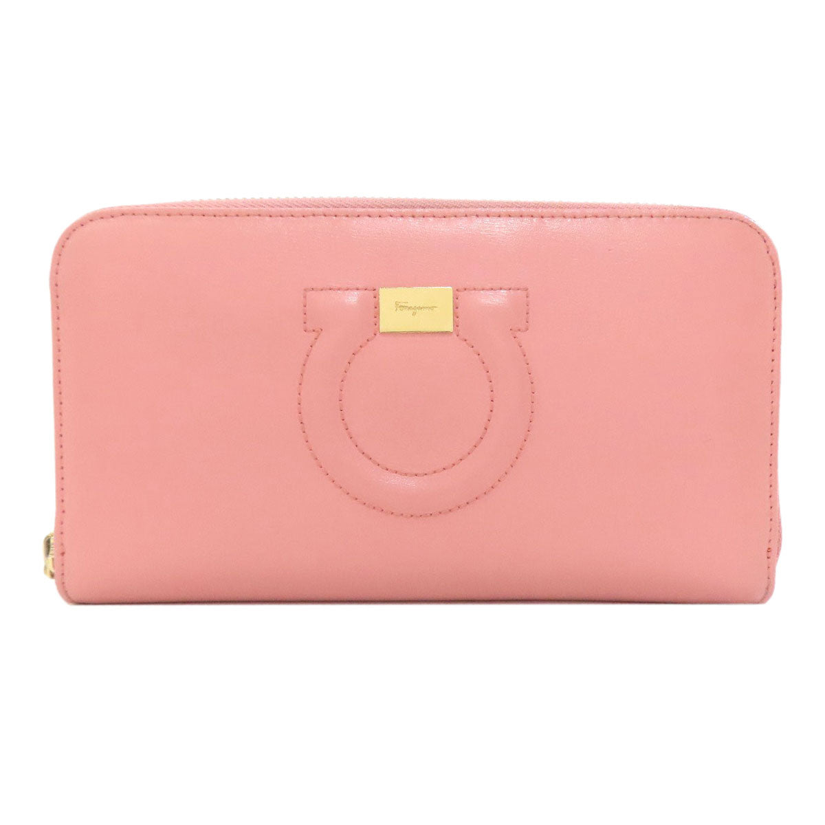 Salvatore Ferragamo Gancini Long wallet (with coin pocket) Leather Ladies [Used]