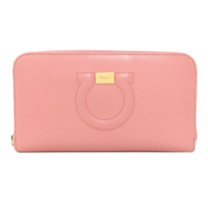 Salvatore Ferragamo Gancini Long wallet (with coin pocket) Leather Ladies [Used]