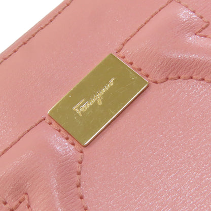 Salvatore Ferragamo Gancini Long wallet (with coin pocket) Leather Ladies [Used]