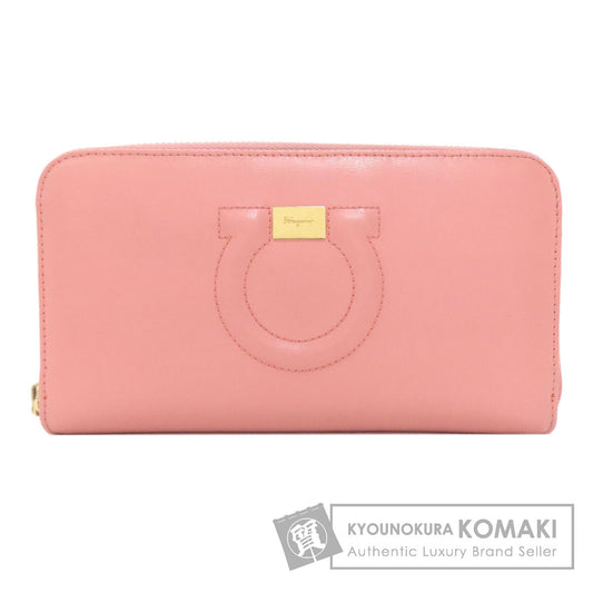 Salvatore Ferragamo Gancini Long wallet (with coin pocket) Leather Ladies [Used]