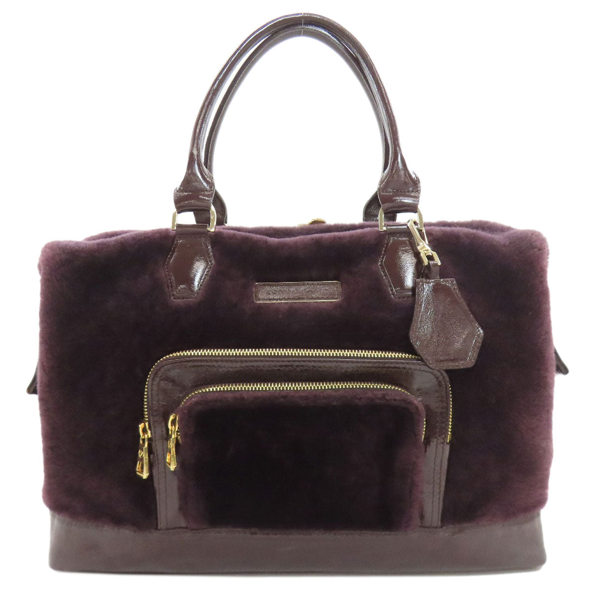 Longchamp logo Tote Bag Fur Ladies [Used]