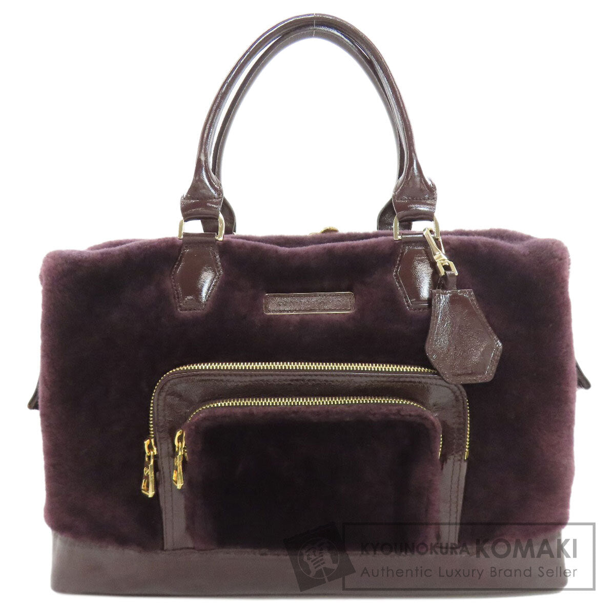 Longchamp logo Tote Bag Fur Ladies [Used]