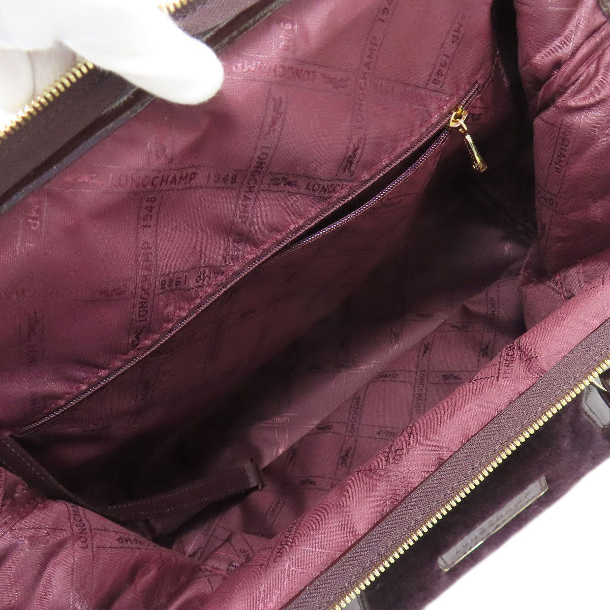 Longchamp logo Tote Bag Fur Ladies [Used]