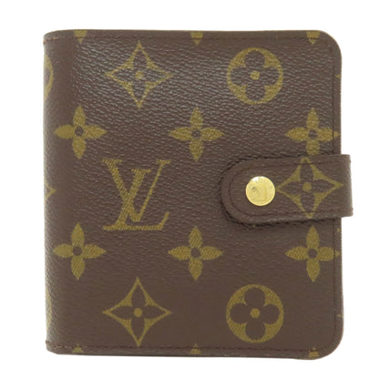 ルイヴィトン M61667 コンパクトジップ 二つ折り財布（小銭入れあり） モノグラムキャンバス レディース 【中古】【LOUIS VUITTON】