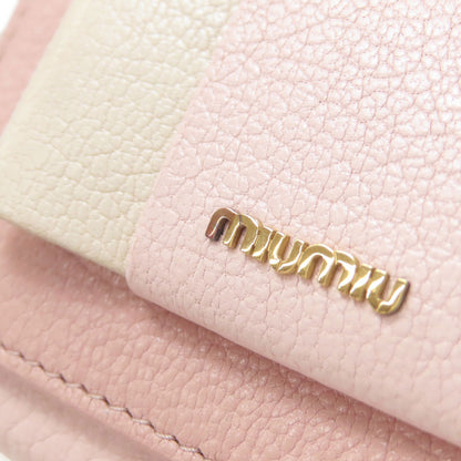 MIUMIU ribbon key holder Leather Ladies [Used]