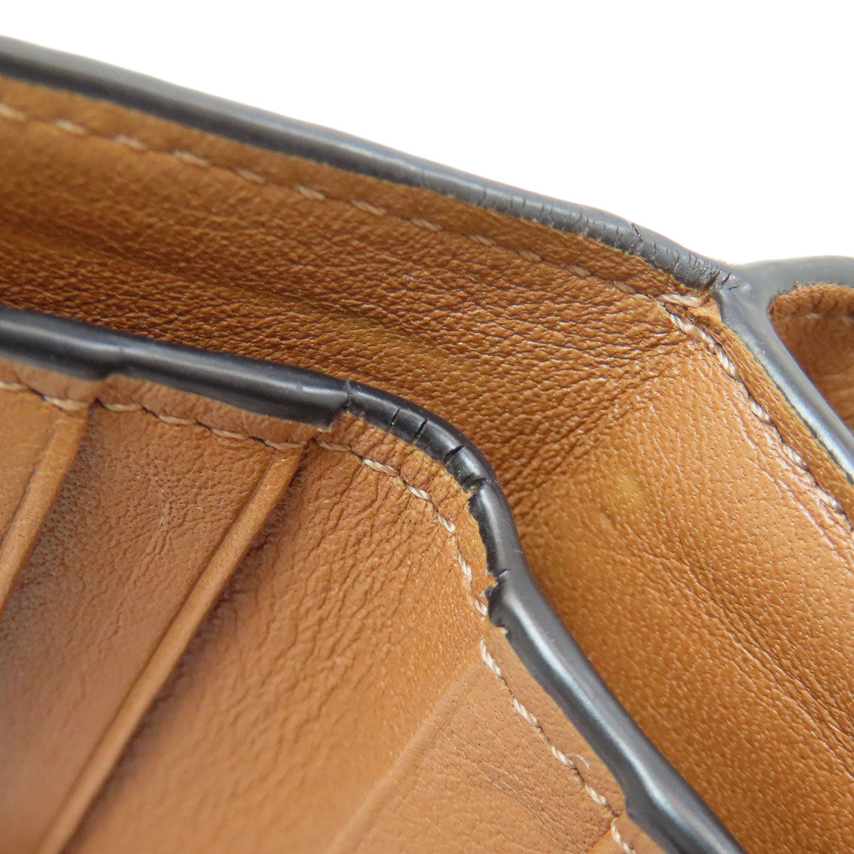 LOEWE Vertical Bifold Wallet with Coin Pocket Leather Ladies [Used]