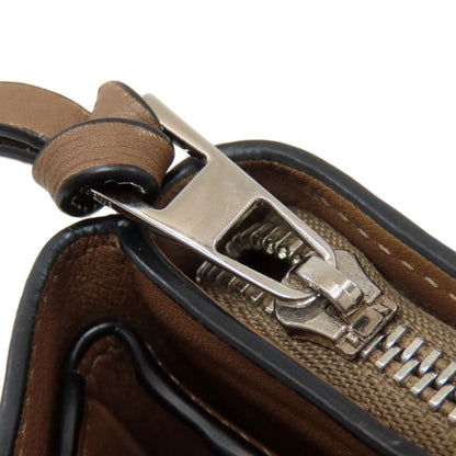 LOEWE Vertical Bifold Wallet with Coin Pocket Leather Ladies [Used]