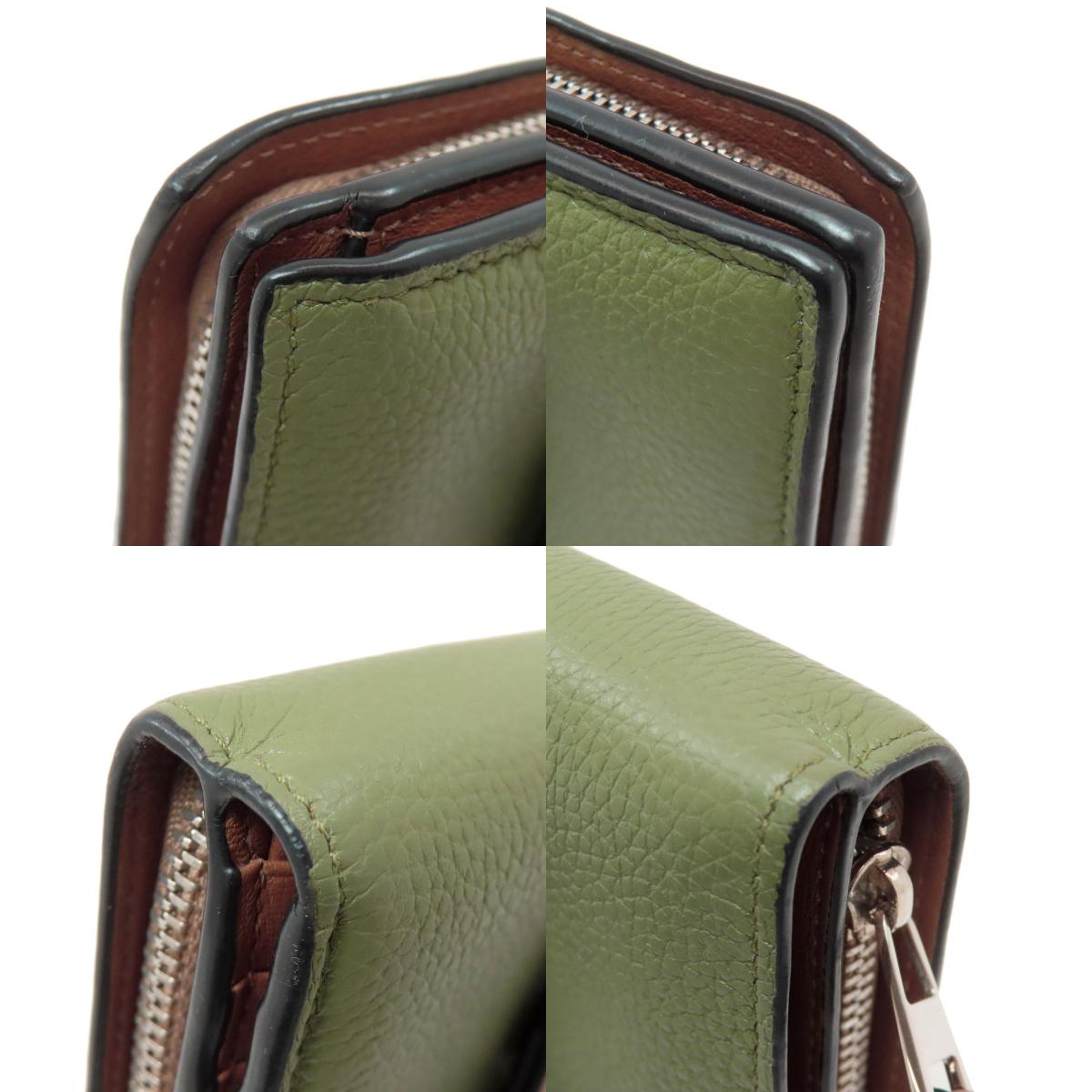 LOEWE Vertical Bifold Wallet with Coin Pocket Leather Ladies [Used]