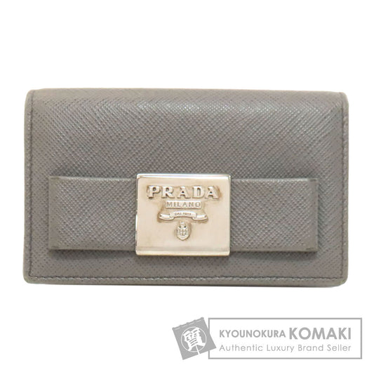 PRADA Fiocco Card Case Safiano Ladies [Used]