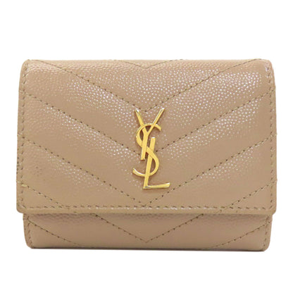 SAINT LAURENT logo key holder Leather Ladies [Used]
