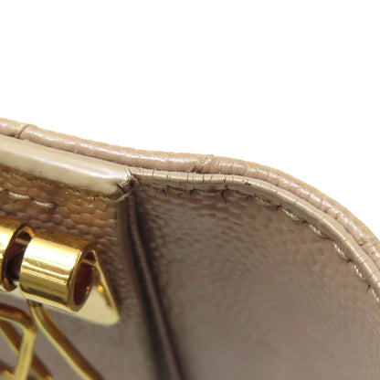 SAINT LAURENT logo key holder Leather Ladies [Used]