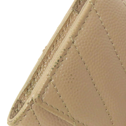 SAINT LAURENT logo key holder Leather Ladies [Used]