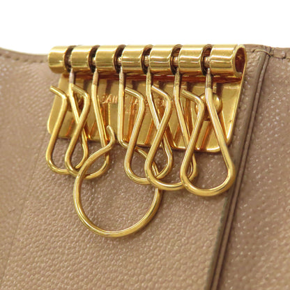 SAINT LAURENT logo key holder Leather Ladies [Used]