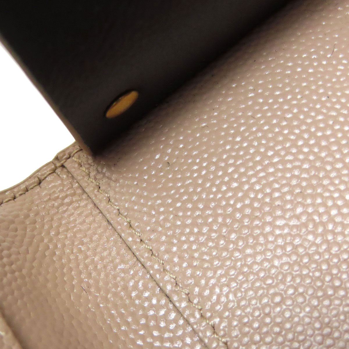 SAINT LAURENT logo key holder Leather Ladies [Used]