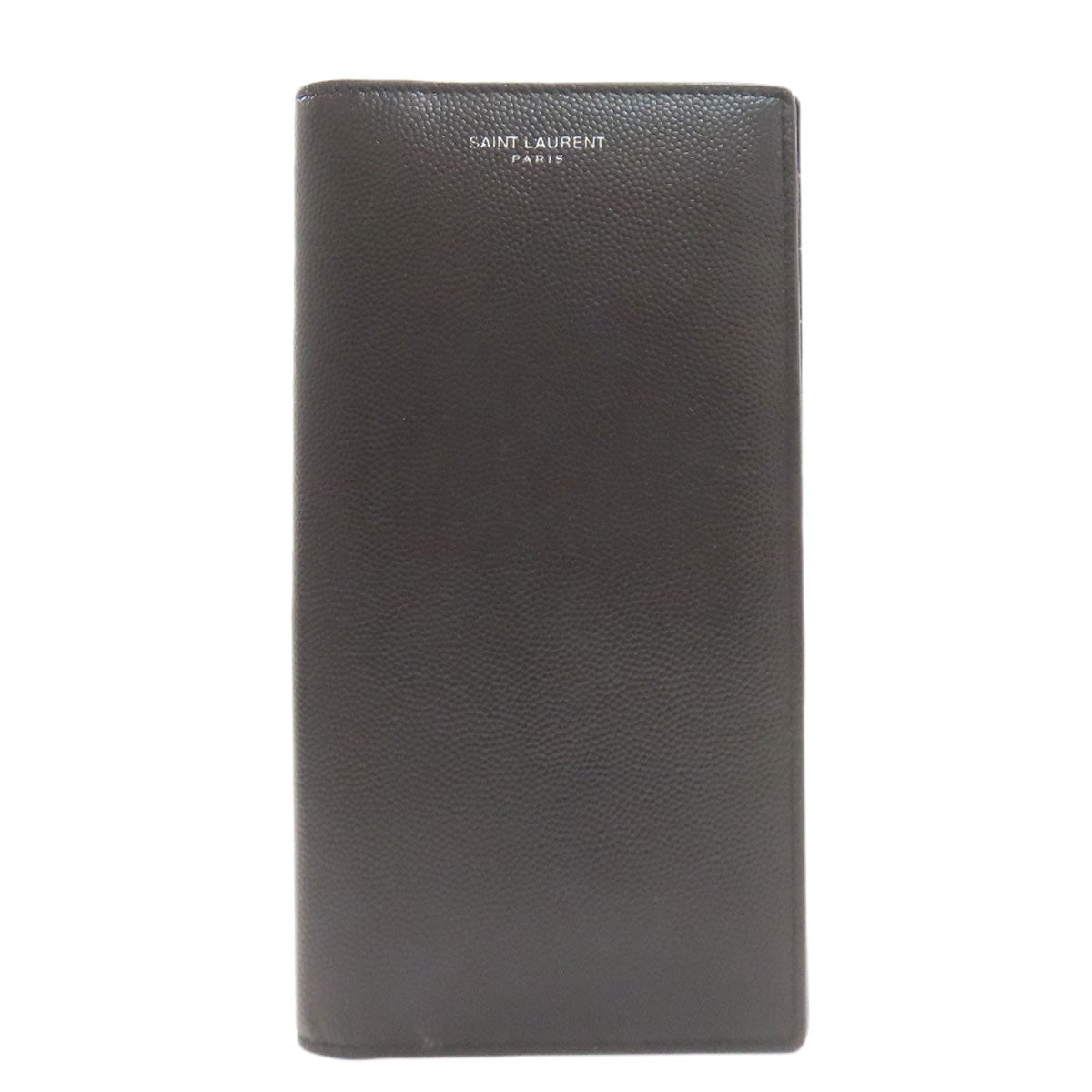 YVES SAINT LAURENT logo Long wallet (with coin pocket) Leather Ladies [Used]