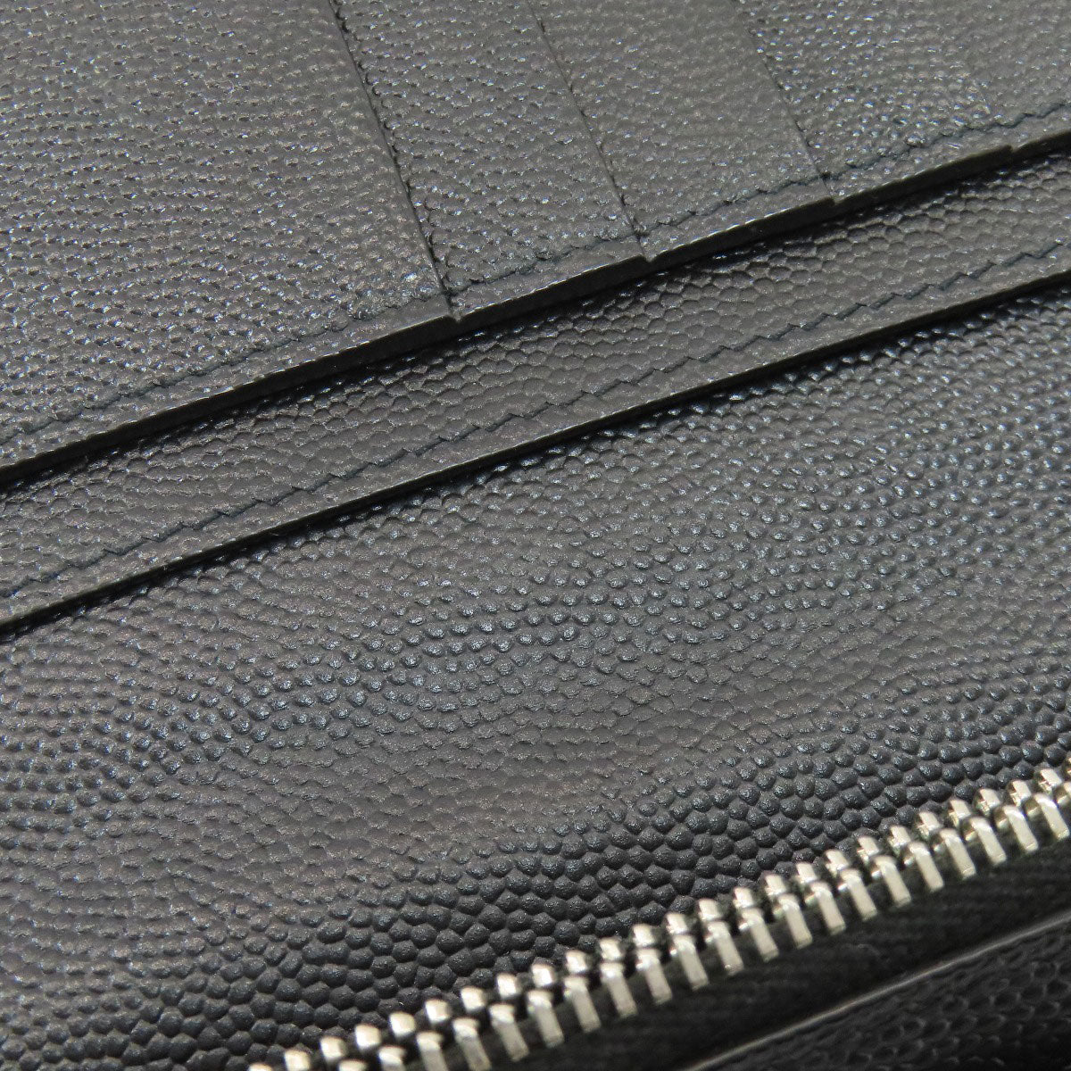 YVES SAINT LAURENT logo Long wallet (with coin pocket) Leather Ladies [Used]