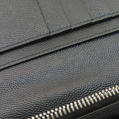 YVES SAINT LAURENT logo Long wallet (with coin pocket) Leather Ladies [Used]