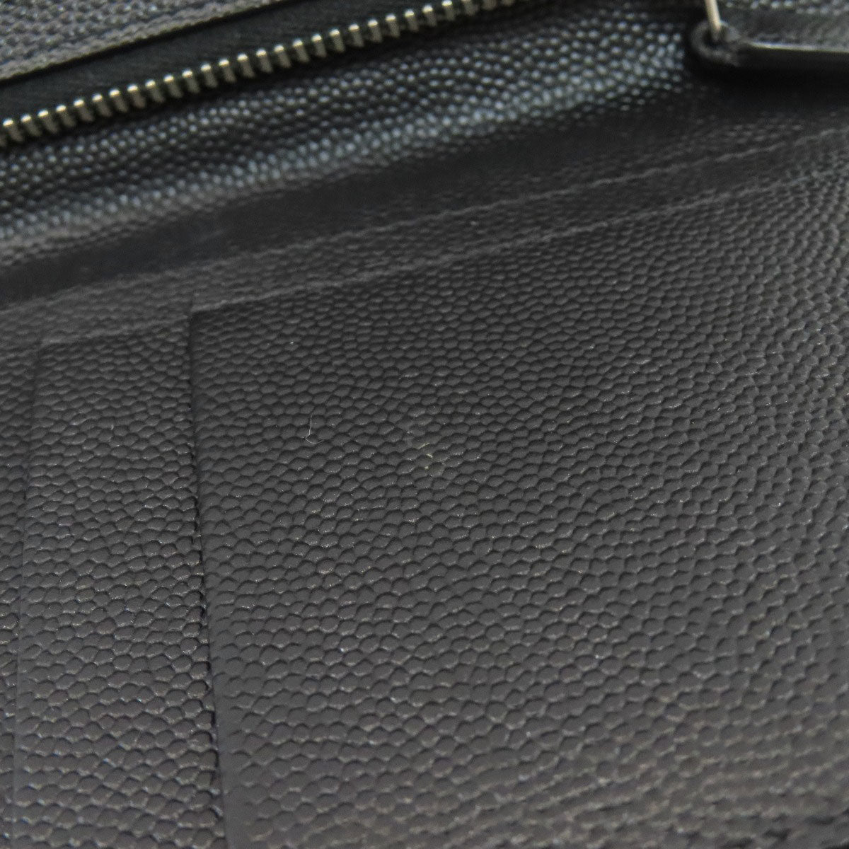 YVES SAINT LAURENT logo Long wallet (with coin pocket) Leather Ladies [Used]