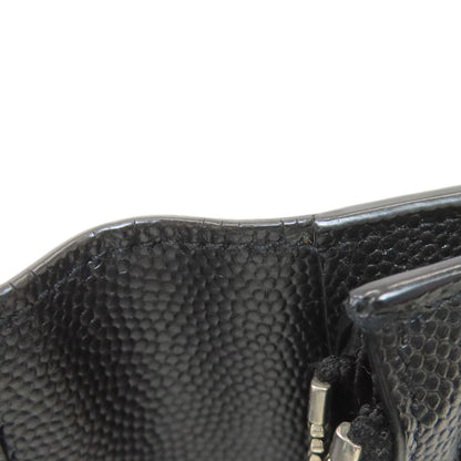 YVES SAINT LAURENT logo Long wallet (with coin pocket) Leather Ladies [Used]