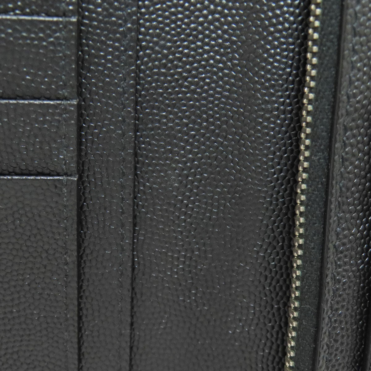 YVES SAINT LAURENT logo Long wallet (with coin pocket) Leather Ladies [Used]