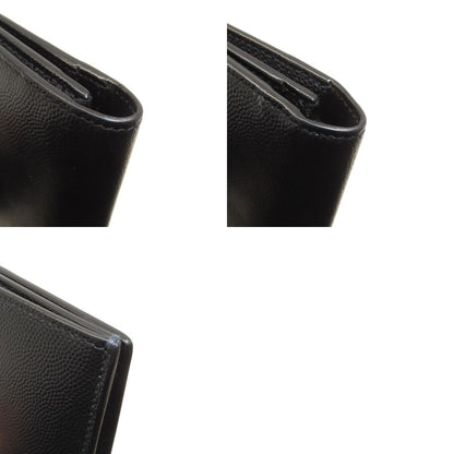 YVES SAINT LAURENT logo Long wallet (with coin pocket) Leather Ladies [Used]