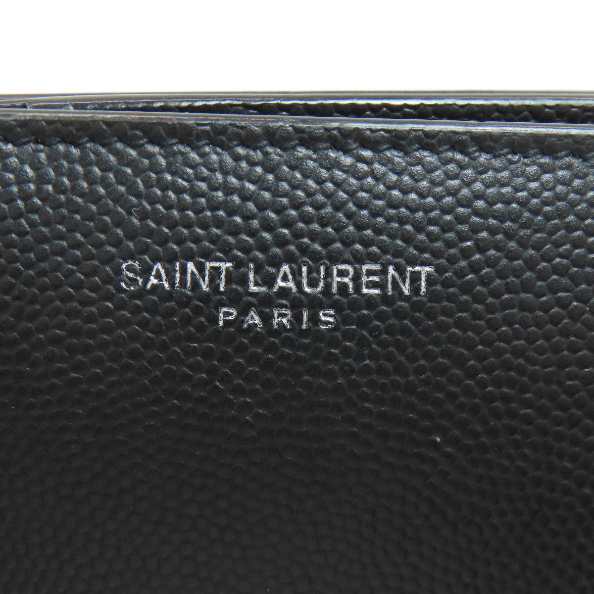 YVES SAINT LAURENT logo Long wallet (with coin pocket) Leather Ladies [Used]