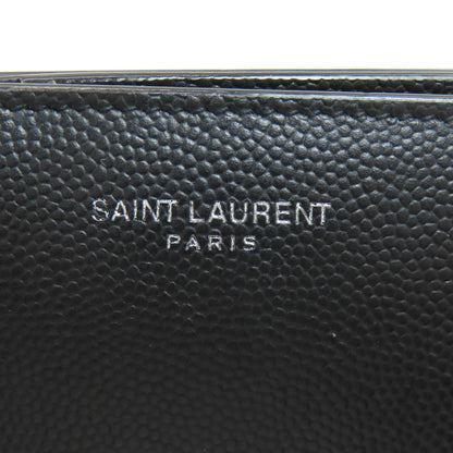 YVES SAINT LAURENT logo Long wallet (with coin pocket) Leather Ladies [Used]