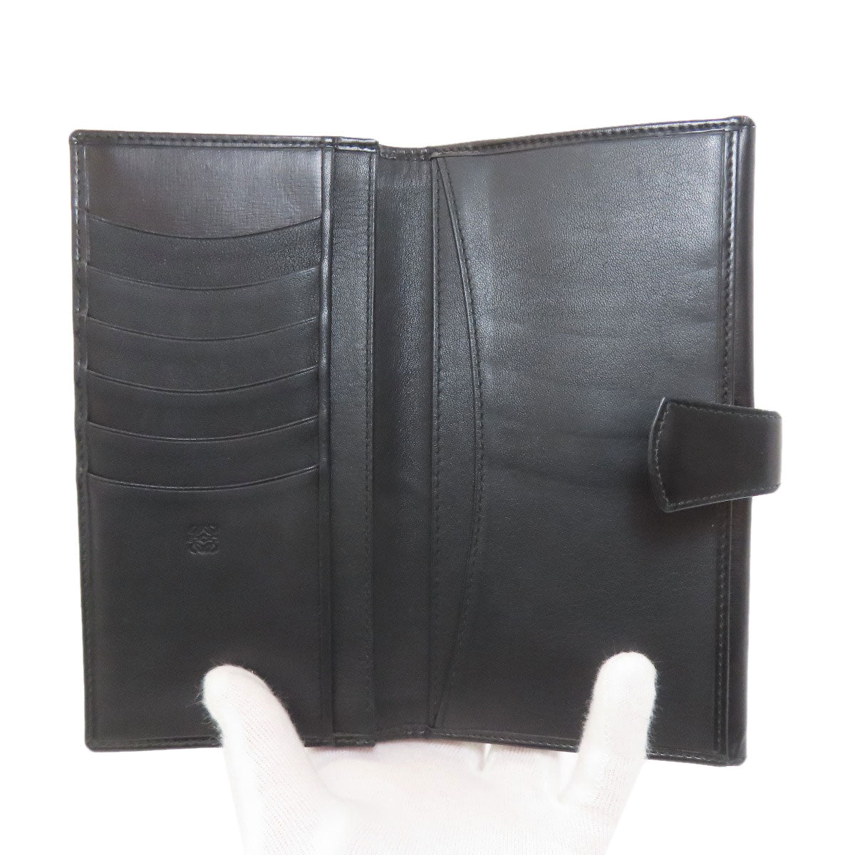 LOEWE logo Long wallet (with coin pocket) Leather Ladies [Used]