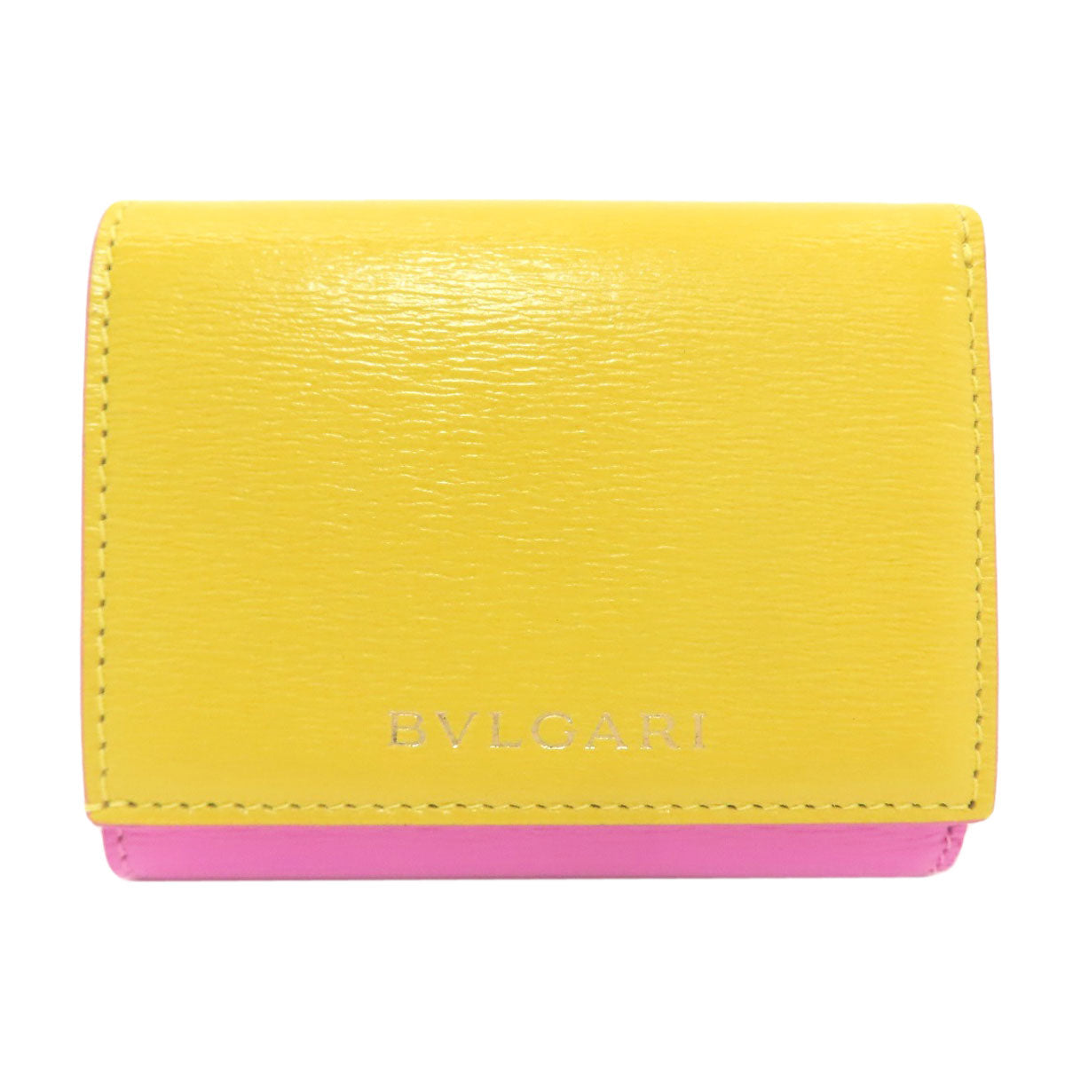 BVLGARI B-zero1 charm Bifold Wallet with Coin Pocket Leather Ladies [Used]
