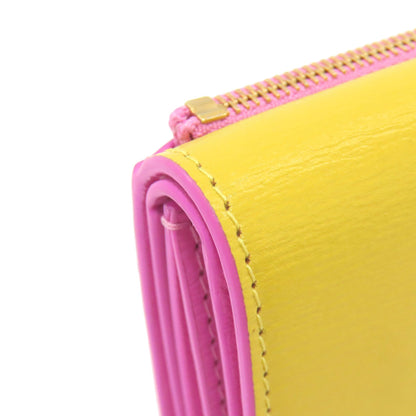 BVLGARI B-zero1 charm Bifold Wallet with Coin Pocket Leather Ladies [Used]