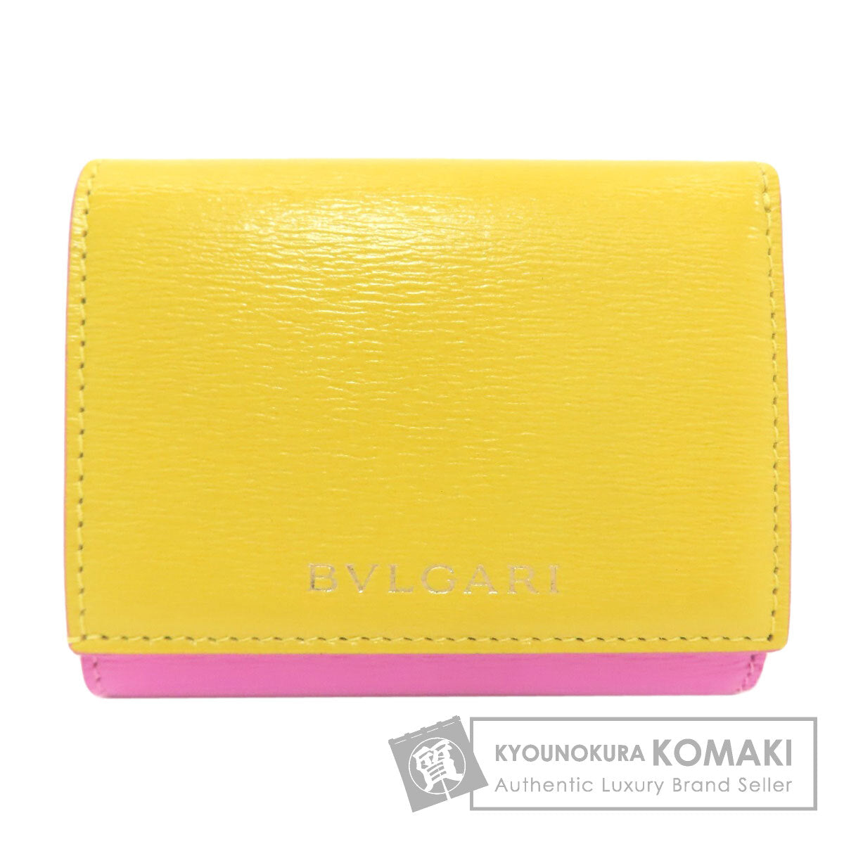 BVLGARI B-zero1 charm Bifold Wallet with Coin Pocket Leather Ladies [Used]