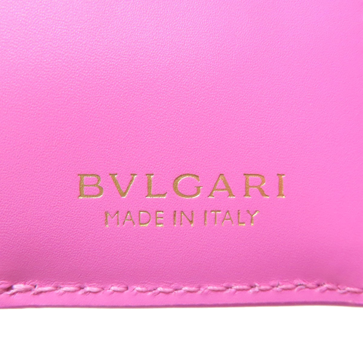 BVLGARI B-zero1 charm Bifold Wallet with Coin Pocket Leather Ladies [Used]