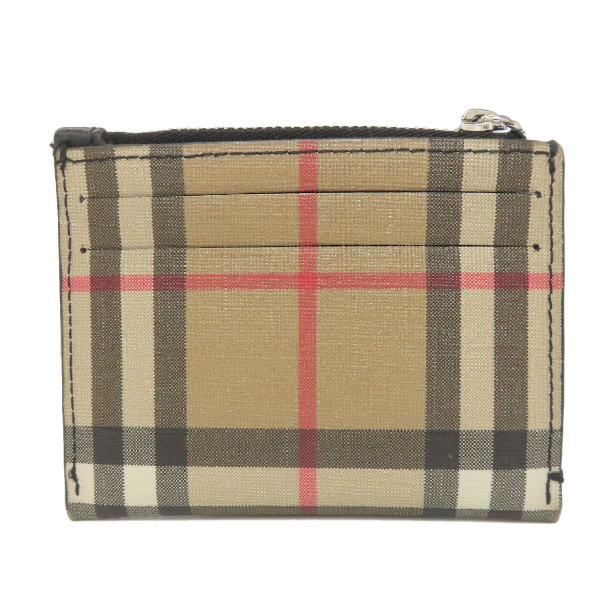 BURBERRY Burberry Check Card Case PVC Ladies [Used]