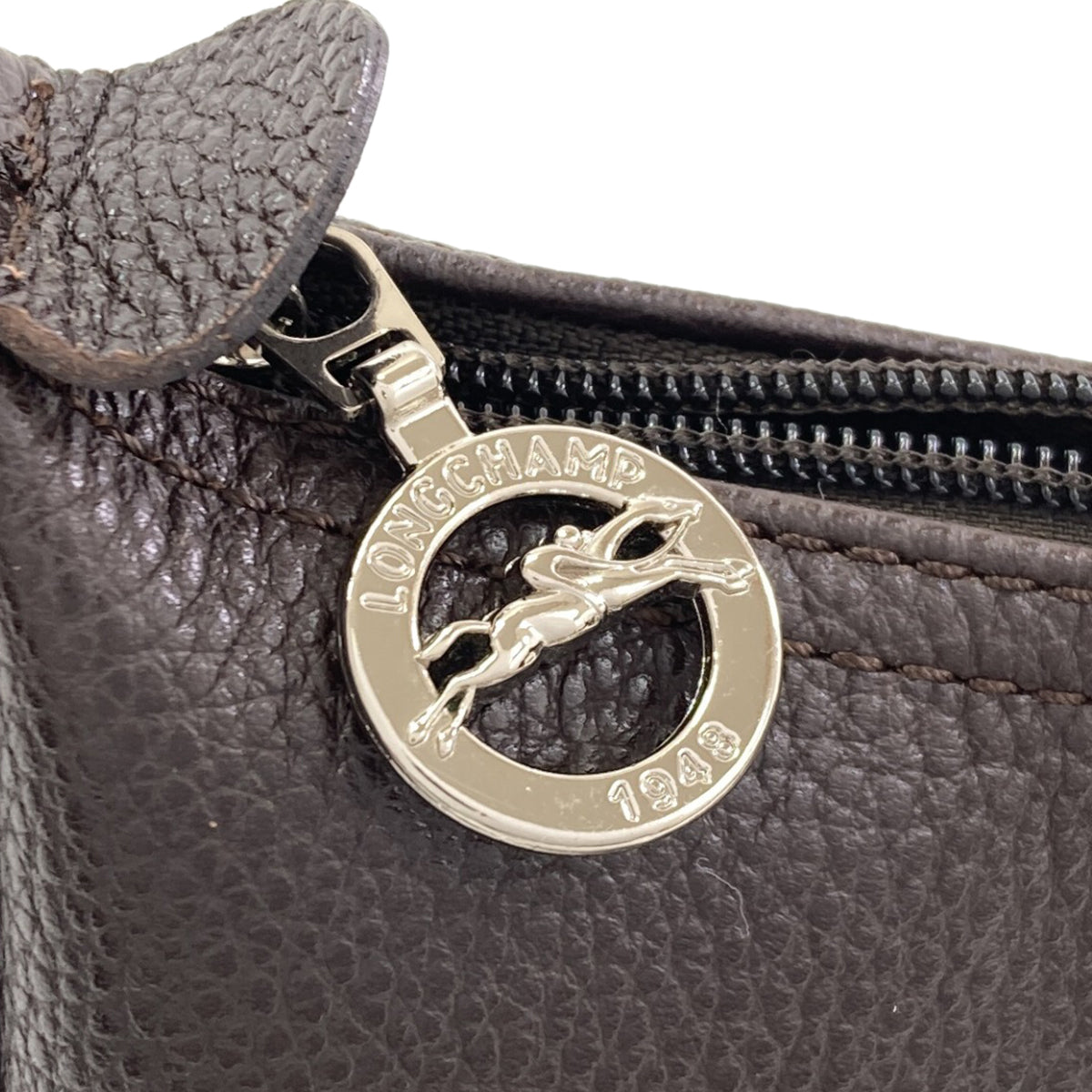 Longchamp logo Shoulder Bag Leather Ladies [Used]