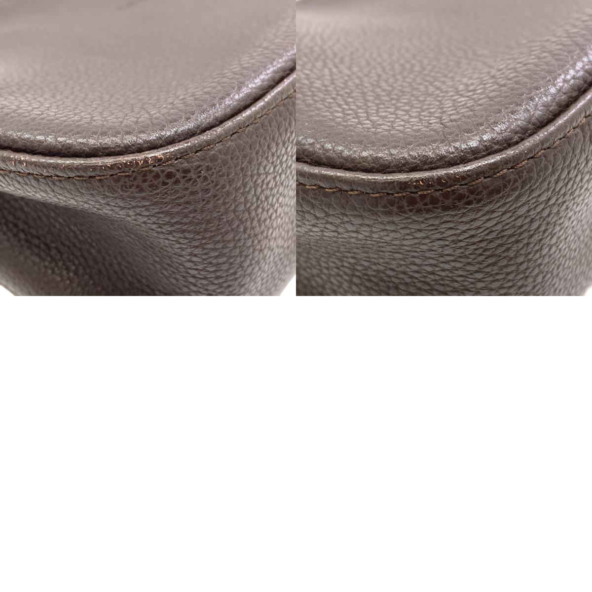 Longchamp logo Shoulder Bag Leather Ladies [Used]