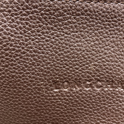 Longchamp logo Shoulder Bag Leather Ladies [Used]
