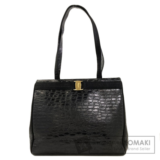 Salvatore Ferragamo Vara ribbon embossed Tote Bag Leather Ladies [Used]