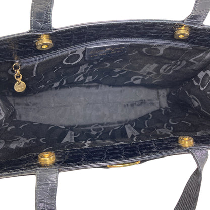 Salvatore Ferragamo Vara ribbon embossed Tote Bag Leather Ladies [Used]