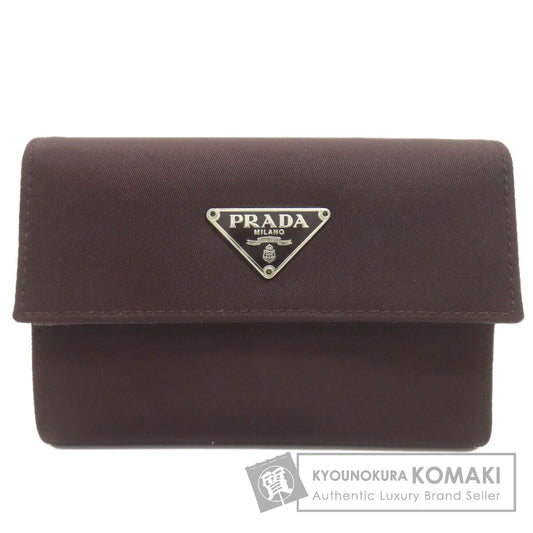 PRADA Logo Hardware Bifold Wallet with Coin Pocket Nylon Ladies [Used]