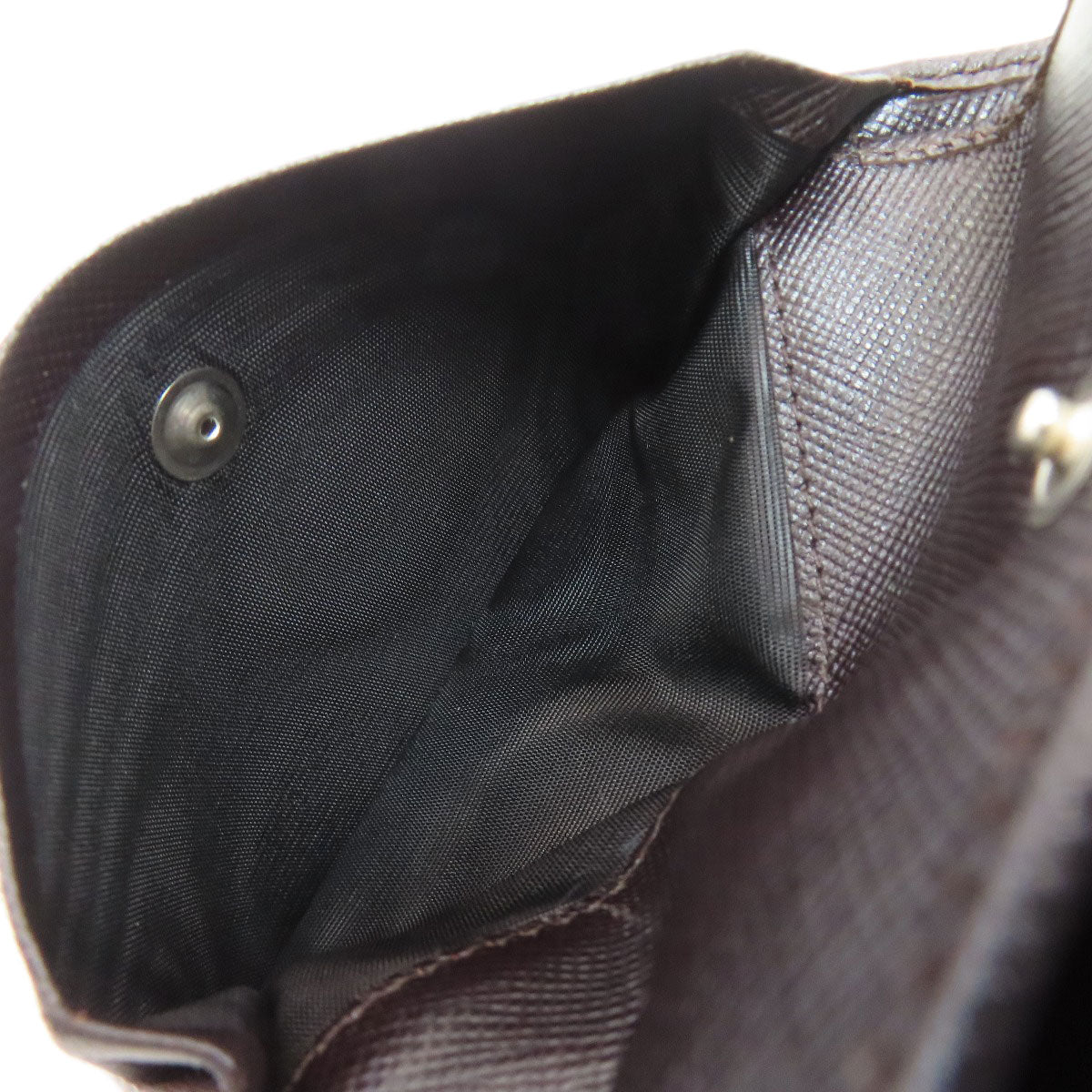 PRADA Logo Hardware Bifold Wallet with Coin Pocket Nylon Ladies [Used]