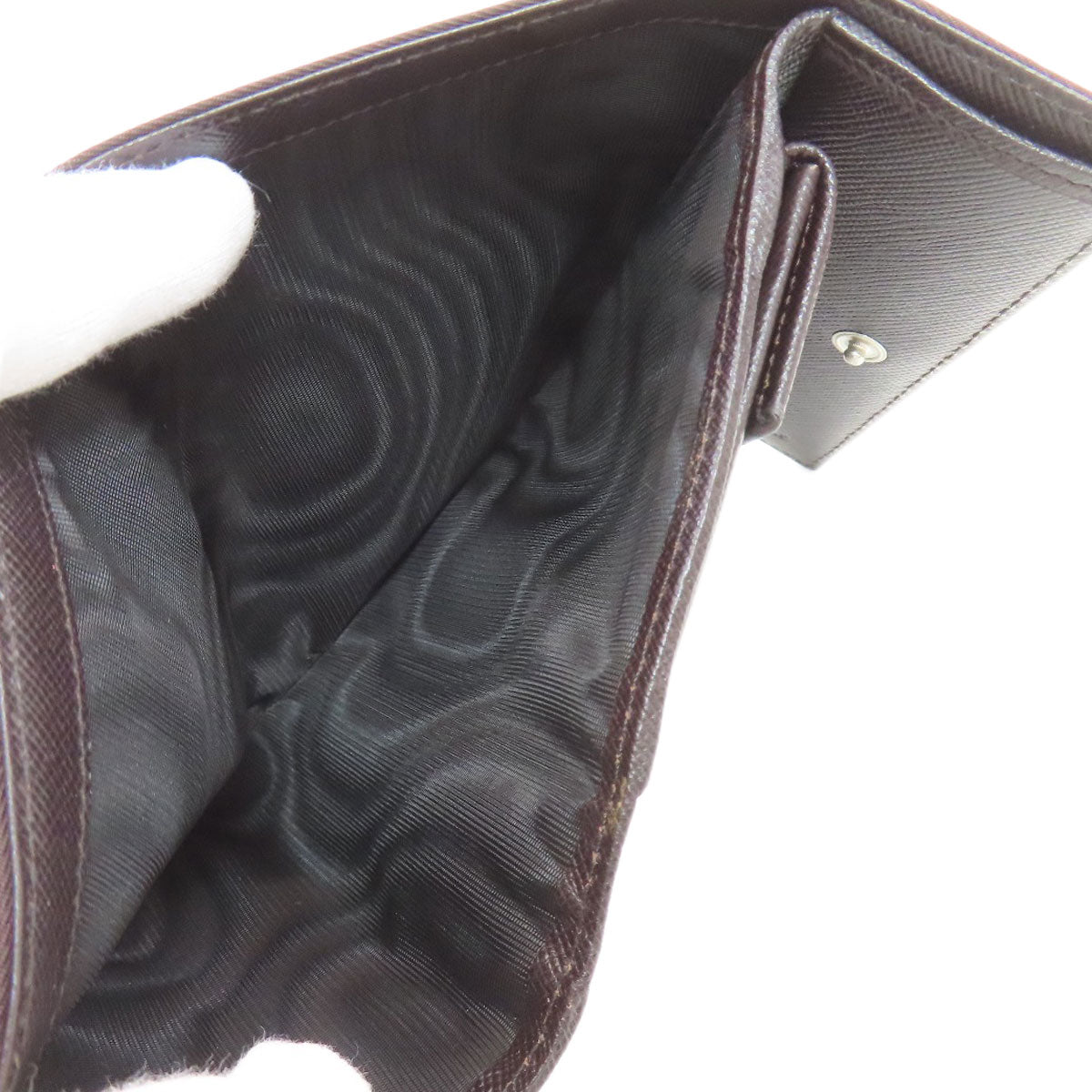 PRADA Logo Hardware Bifold Wallet with Coin Pocket Nylon Ladies [Used]