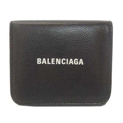 BALENCIAGA 594216 logo Bifold Wallet with Coin Pocket Calf Ladies [Used]
